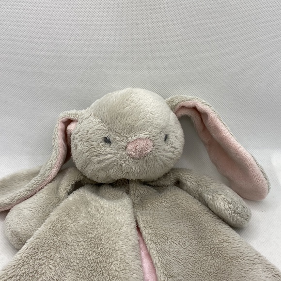 Baby Ganz Brighton Mini Blankie Grey Bunny Lovey Snuggler Security Blanket - Picture 2 of 11